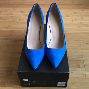 Size 9 J. Crew Women’s Blue Suede Pumps Worn 1x
